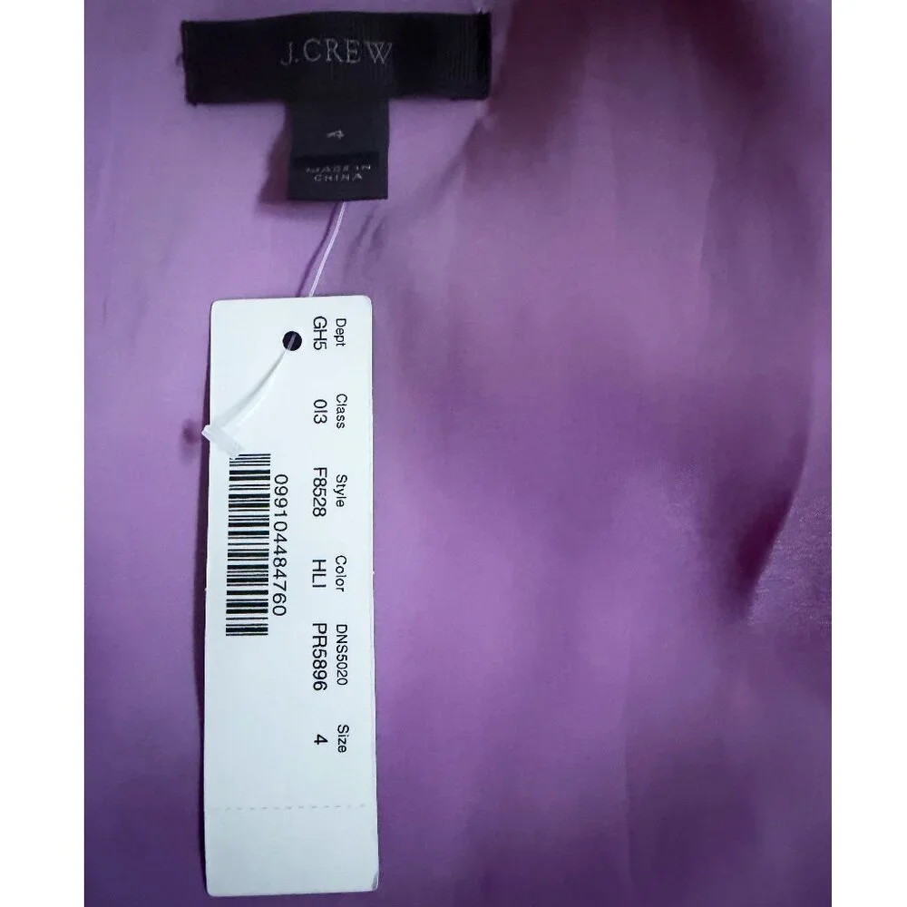 J.Crew Lavender Double Serge Wool Fit & Flare Dress Sleeveless Sz 4 - Picture 6 of 11